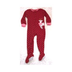 PAJAMAS,  3T,  CARTER'S,  Christmas, reindeer, polka dot